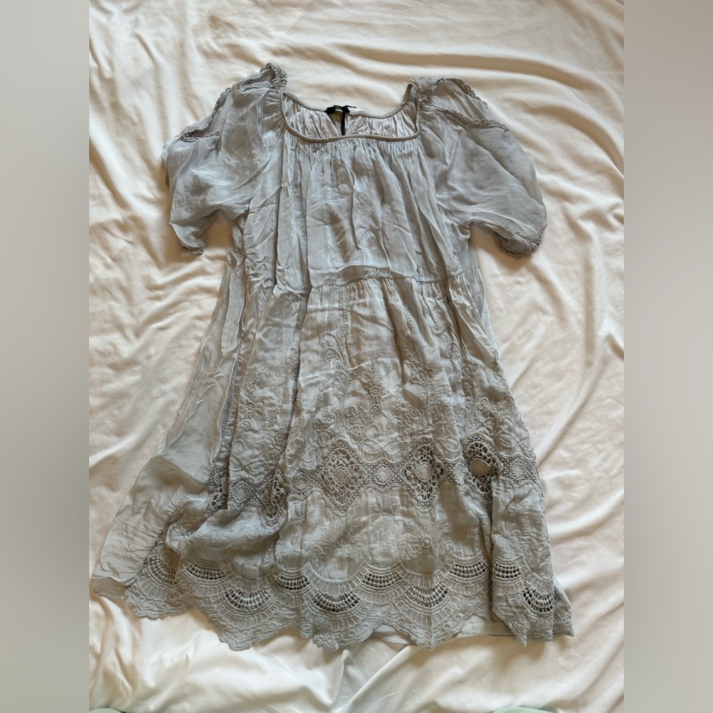 Baby doll dress with lace detailing